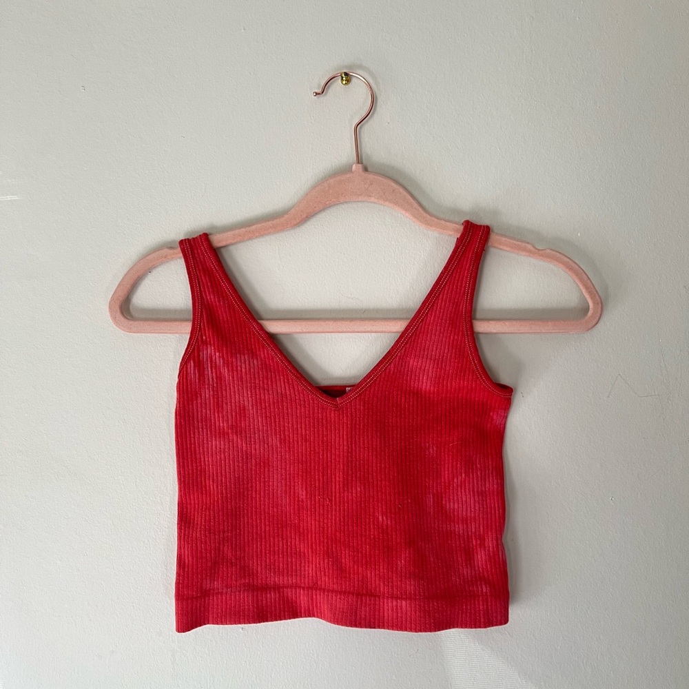 Red stretchy tank top